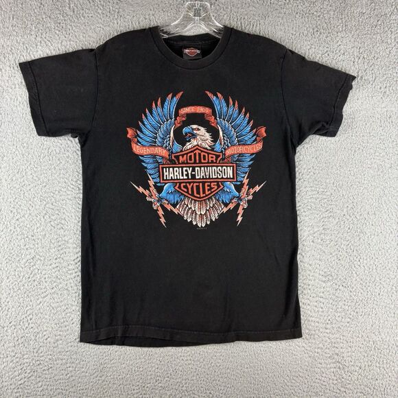 Harley Davidson T Shirt Men’s M Pullover Motor Cycle Kobe Japan - Picture 1 of 9